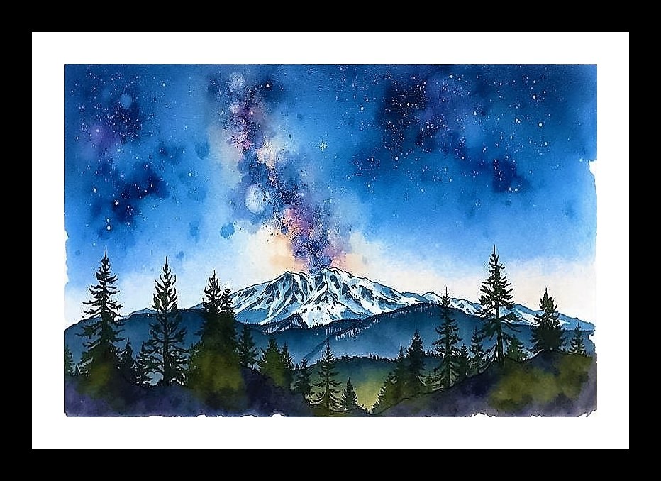 Electrifying Mountain Peak Portrait - Stunning Landscape Art Photo Frame With Photo, Wall Hanging Art, Wall Decor, Home Decor, Picture Frame | Size: 8 x 12 inches